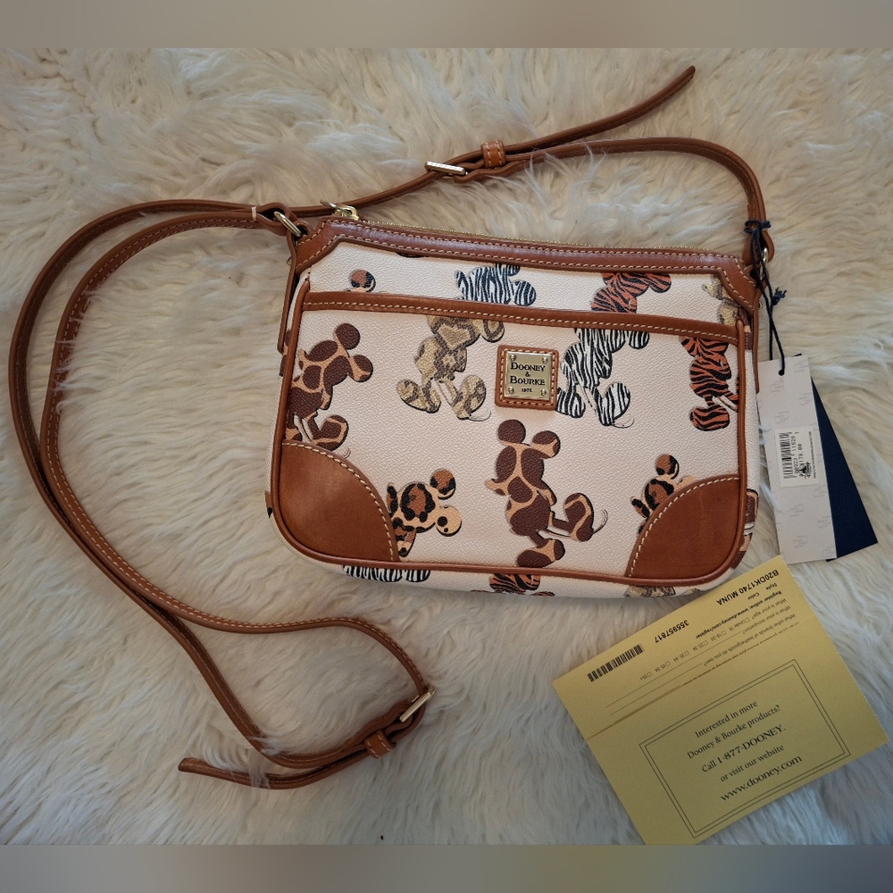 Dooney & Bourke And Disney Animal Print Mickey Crossbody Bag
